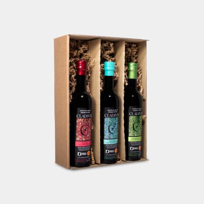 Estuche 3 botellas Cladivm 500 ml AOVE