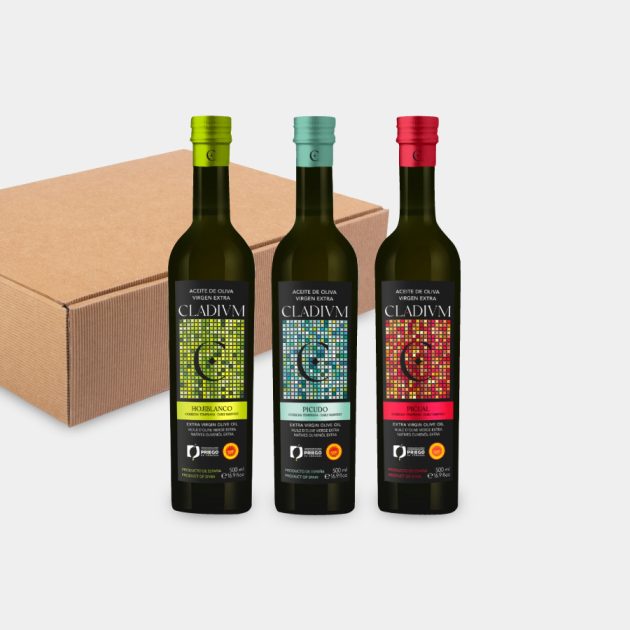 Estuche 3 botellas Cladivm 500 ml AOVE - Imagen 5