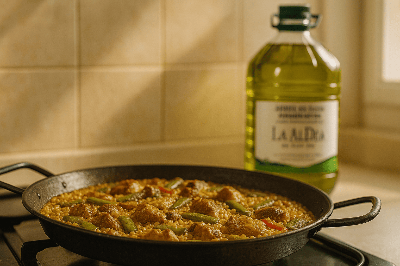 aceite de oliva para la paella